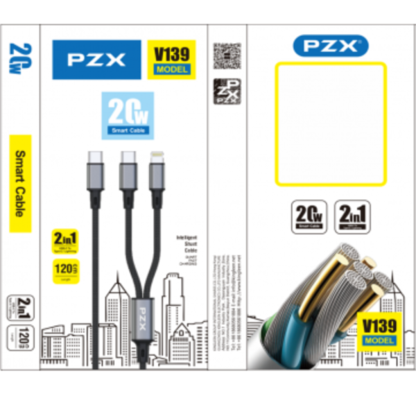 Cable multiple de Datos Modelo V139 Color Negro - Imagen 2