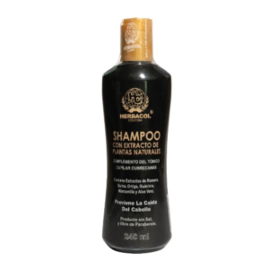 Shampoo herbacol con extracto de plantas naturales cubracanas