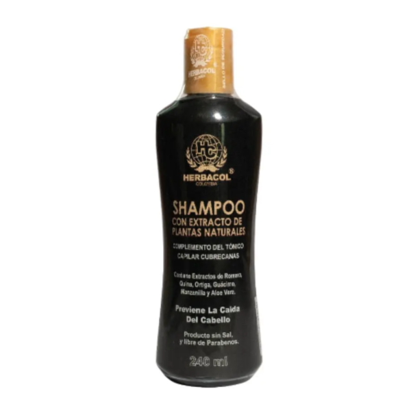 Shampoo herbacol con extracto de plantas naturales cubracanas