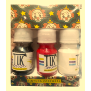 Kit de Pintura Corporal Tik Color Payaso 30ml
