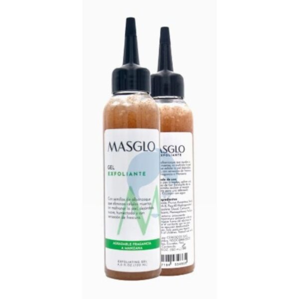 MASGLO GEL EXFOLIANTE CON FRAGANCIA A MANZANA 120ML