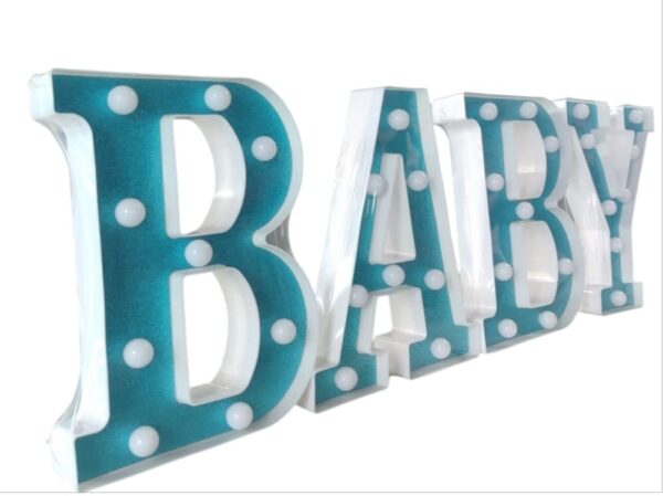 Letras LED BABY Escarchadas Brillan con Amor en Cada Celebración - Imagen 2
