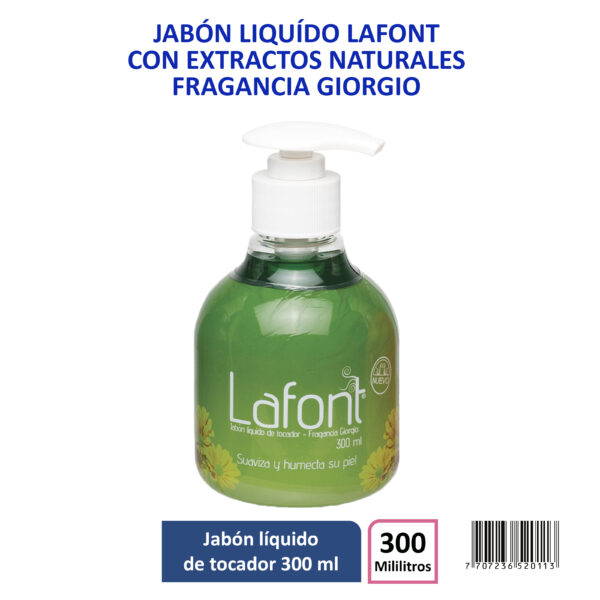JABON LIQUIDO LAFONT X 300 mL FRAGANCIA GIORGIO - Imagen 2