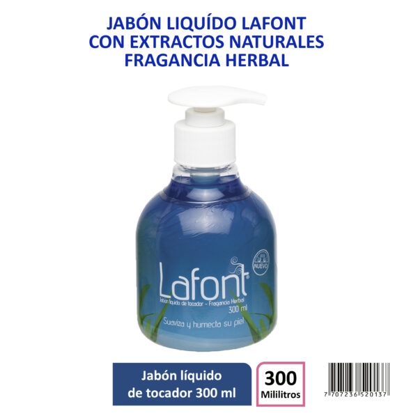 JABON LIQUIDO LAFONT X 300 mL FRAGANCIA HERBAL - Imagen 2