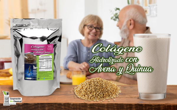 Colágeno Hidrolizado Bio chemical con Avena y Quinua 200g - Imagen 3