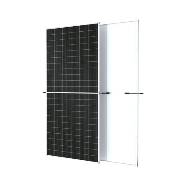 Panel solar 665W monocristalino Trina Solar con modulo PERC de 132 celdas, un sistema de voltaje máximo de 1500 VDC y una eficiencia del 21.6% y un excelente resistencia a carga mecánica, 2400Pa y a carga de nieves 5400P. Con la seguridad y confiabilidad que ofrece sus 12 Años de garantía de producto
