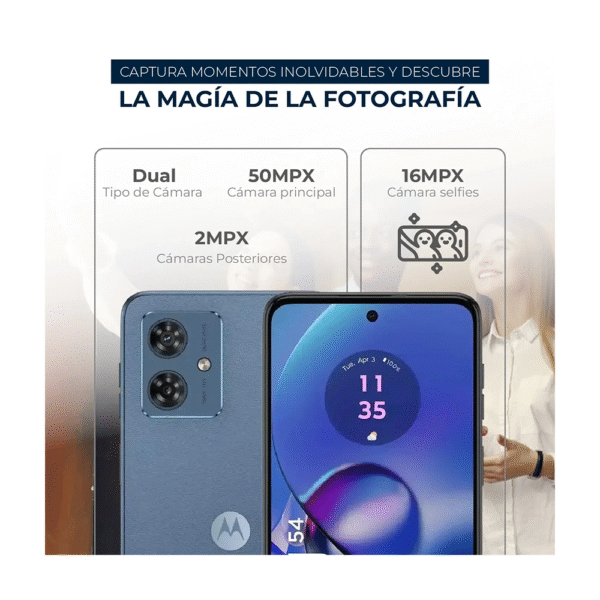 Celular Moto G54 5G 128 Almacenamiento 8 Ram Azul - Imagen 5