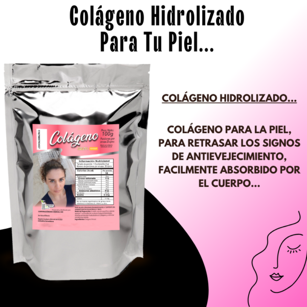 Colágeno Hidrolizado Verisol 100g Bio chemical - Imagen 2