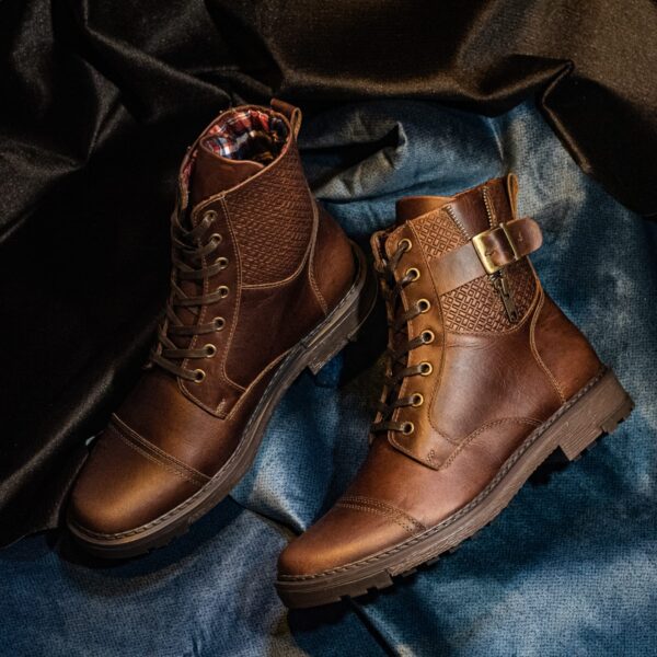 Bota para Caballero en Cuero Color Café