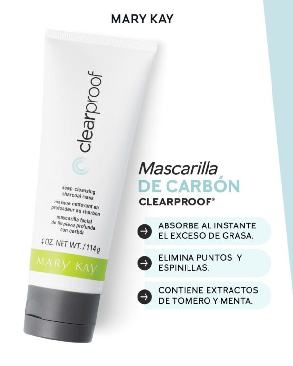Mascarilla Facial de Limpieza Profunda con Carbón Clear Proof Mary Kay