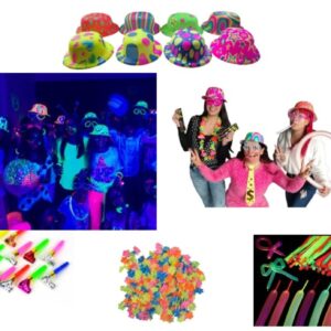 Mega Combo Neón para Fiestas 100 Artículos para Brillar sin Parar