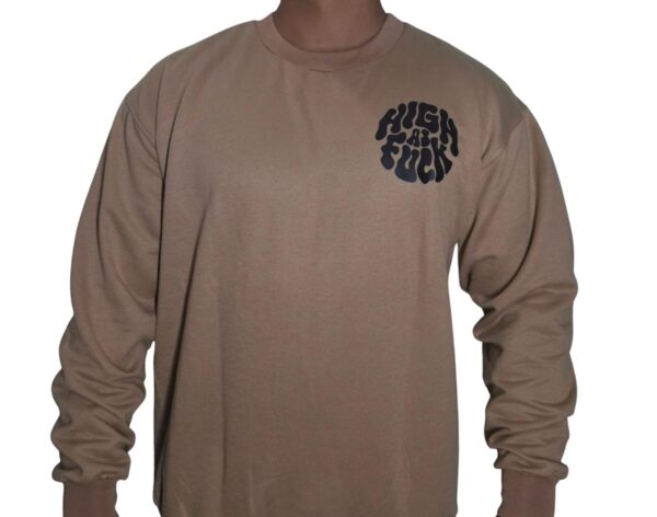 Buzo cuello redondo Beige