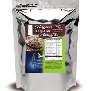 Colágeno Hidrolizado Bio chemical con Avena y chía 200g