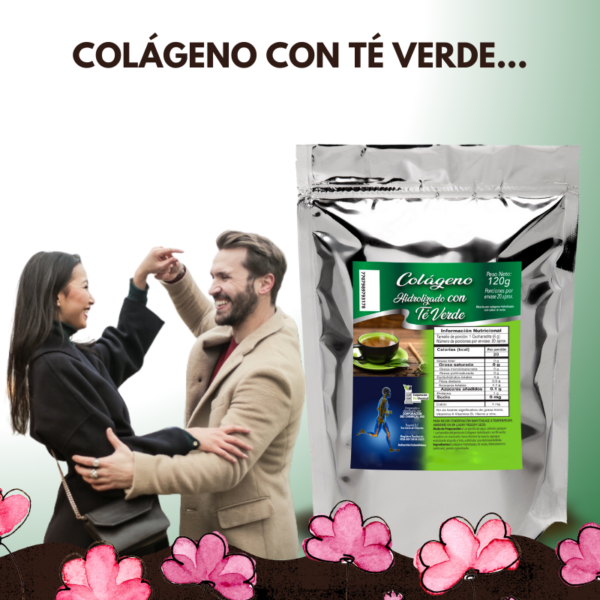 Colágeno Hidrolizado Bio Chemical con Té Verde Puro Extracto 120 g - Imagen 3