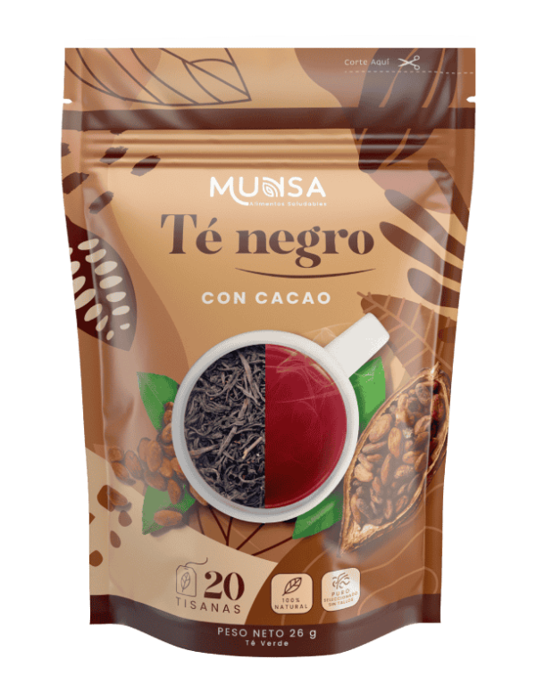 Té Negro Munsa con cacao de 26 g